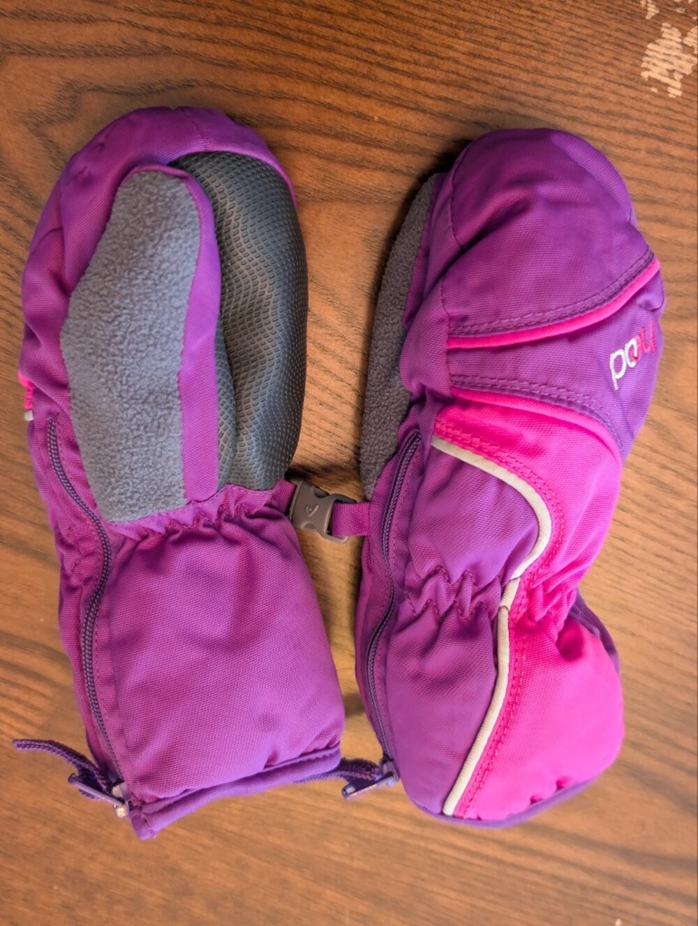Head Kids Purple and Pink Winter Mittens